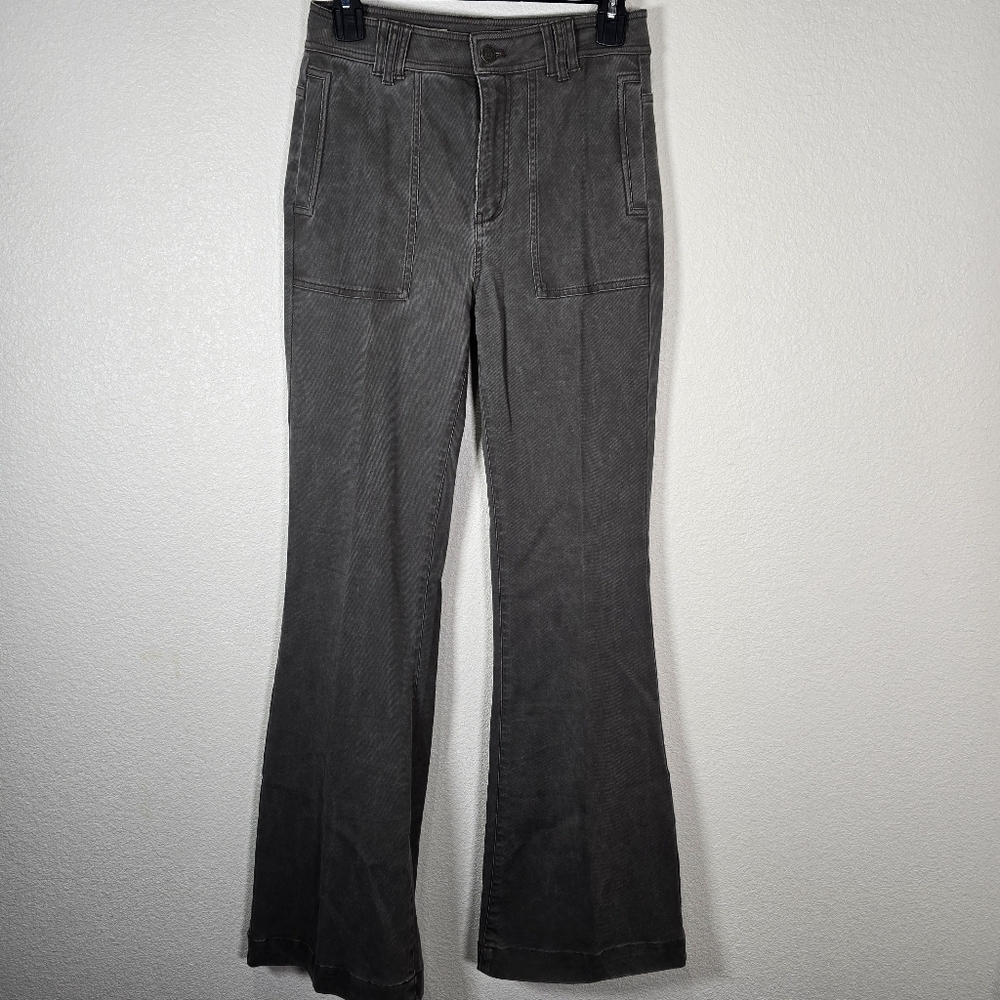 PILCRO By Anthropologie The Icon Flare Jeans Women's Size 26x32 Gray Wash